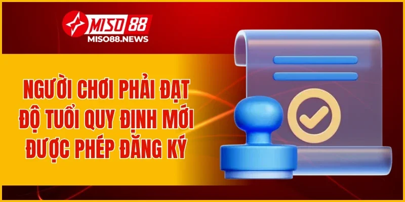 Người chơi phải đạt độ tuổi quy định mới được phép đăng ký